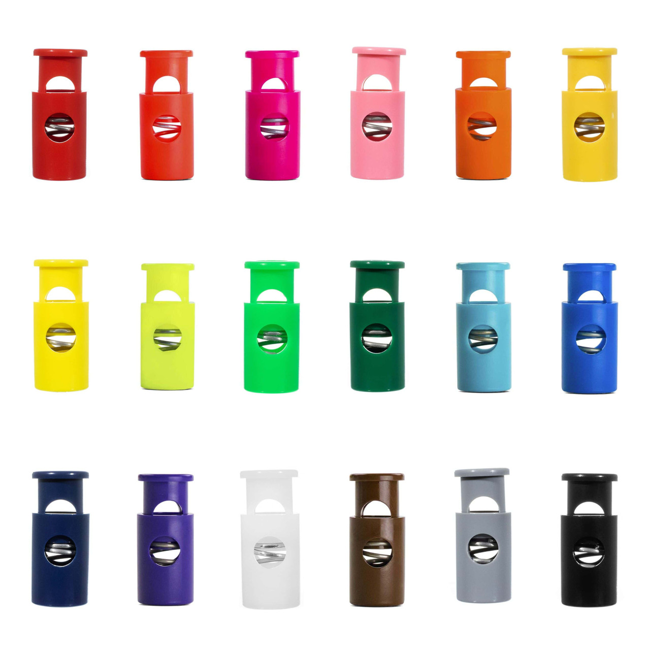 Cylinder Hole Top Cord Lock - Multi Colors | West Coast Paracord