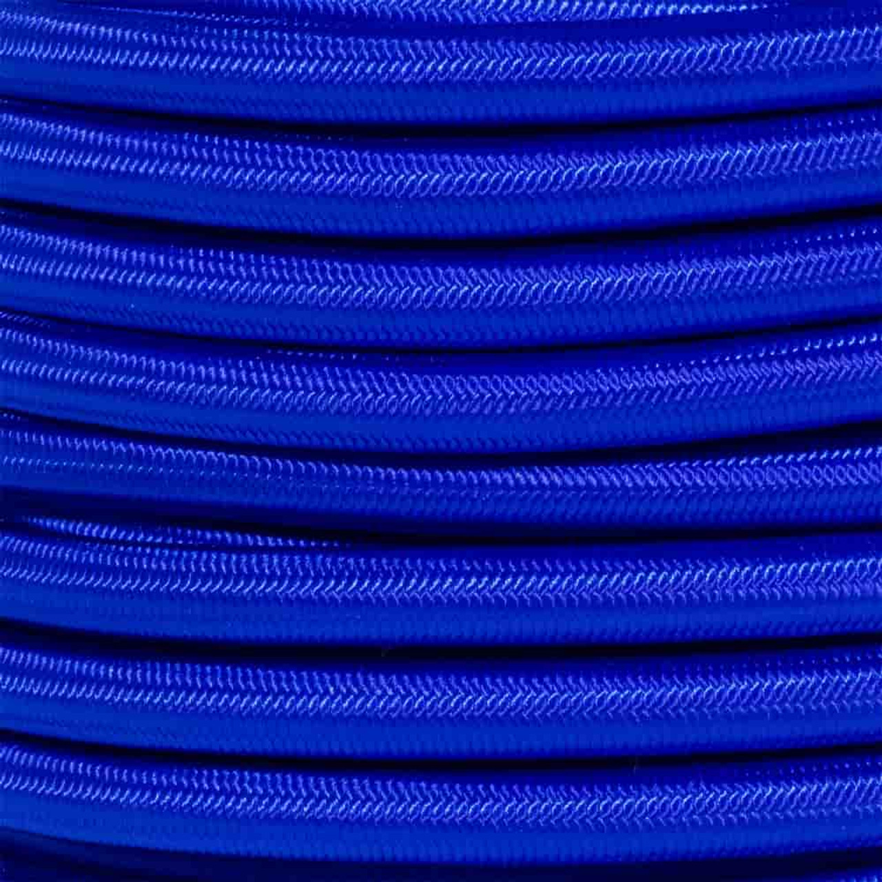 Electric Blue 1/8 Shock Cord - Bored Paracord Marine Grade Shock / Bungee  / Stretch Cord 1/8 inch x 100 feet Several Colors - Made in USA