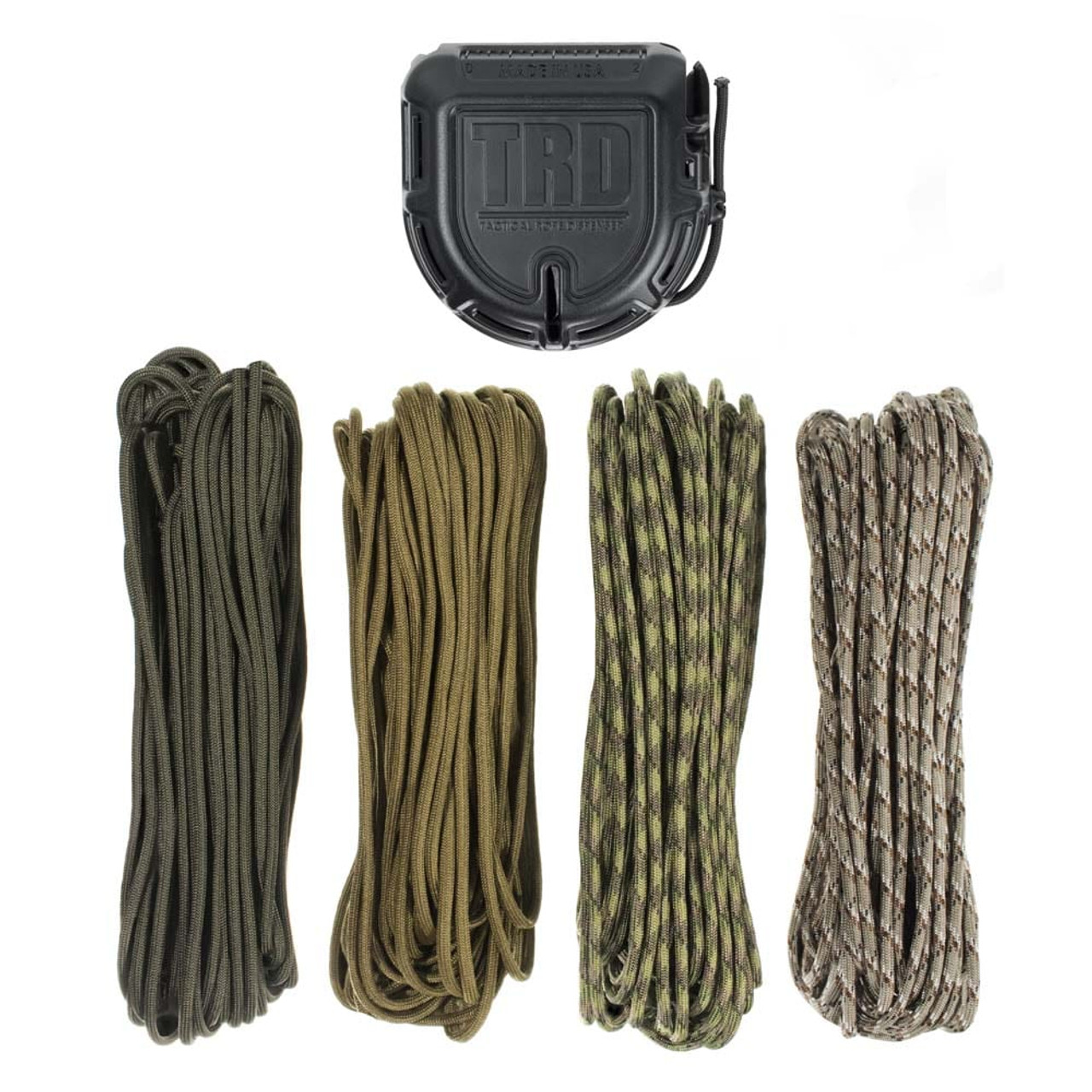 Tactical Rope Dispenser with 200' of Paracord - Military