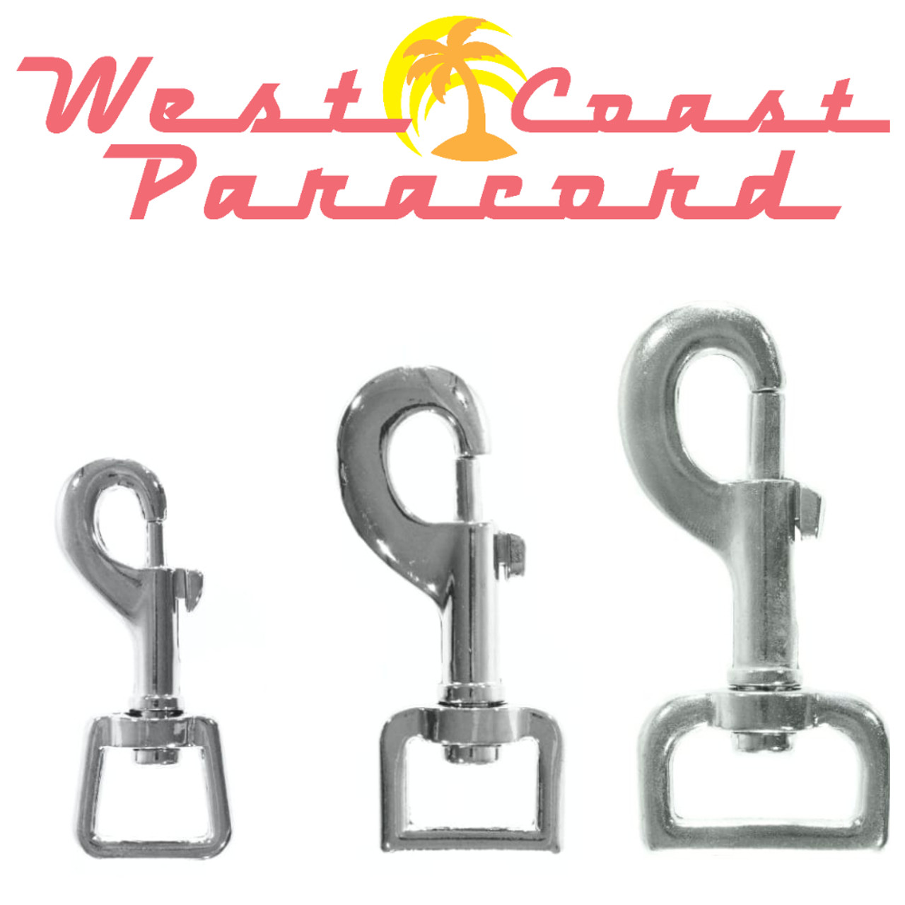 PARACORD PLANET 1/2 Inch Swivel Snap Hooks - Gold - Key chains & Lanyards -  Various Pack Sizes
