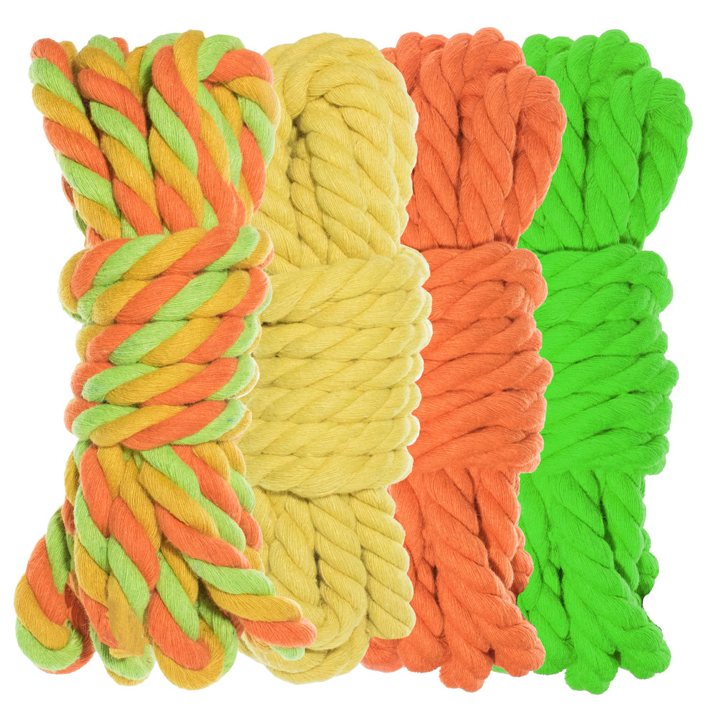 Twisted Cotton Rope 100% Naturbaumwolle – Verschiedene Längen & Durchmesser, Für Makramee, Basteln, Haustierspielzeug