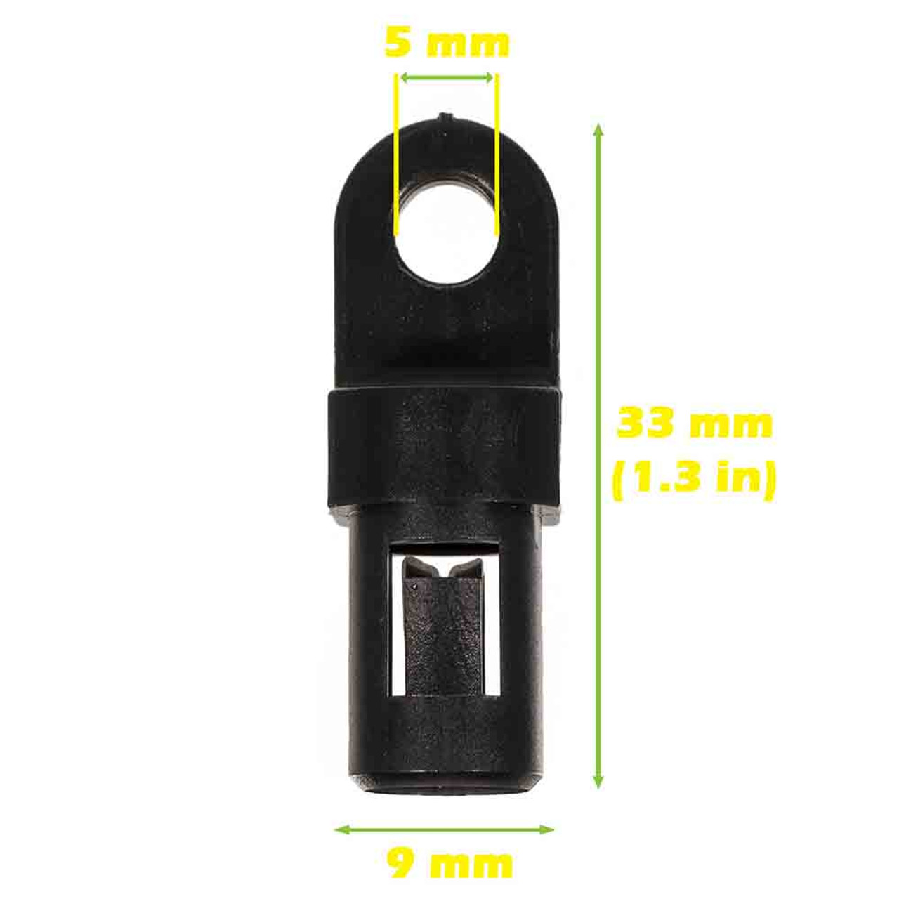 1/4 Inch Shock Cord Screw Mount - Black