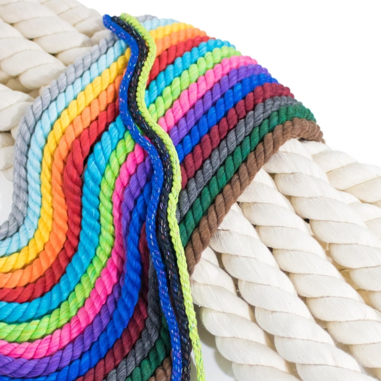 1/4 inch Twisted Cotton Rope - Multiple Colors