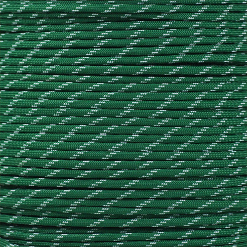 Kelly Green - 550 Paracord with Glow in the Dark Tracers