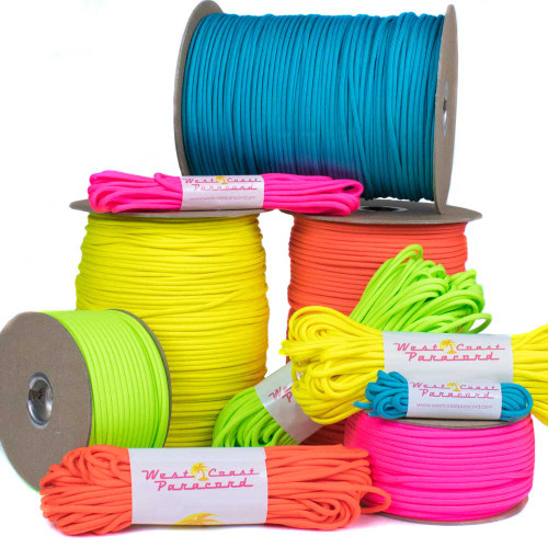 West Coast Paracord Cuerda de paracaídas tipo III de 550/350 libras, varios  colores, kits de manualidades de pulseras de paracaídas, cuerda de