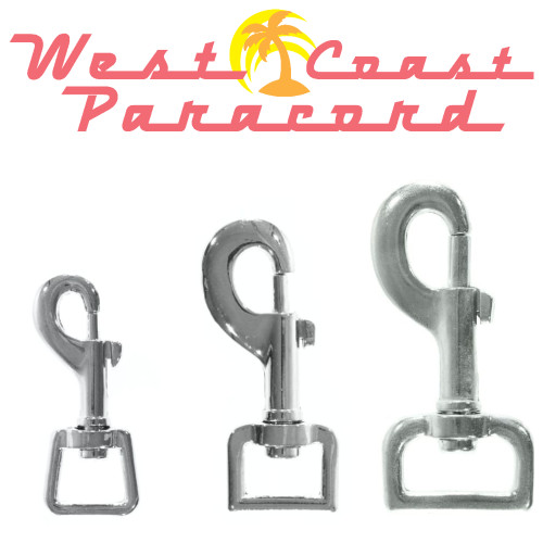 Metal Swivel Snap Hooks,Premium Snap Hooks D Rings (Silver，Wide 25mm D  Ring，4 PCS) 