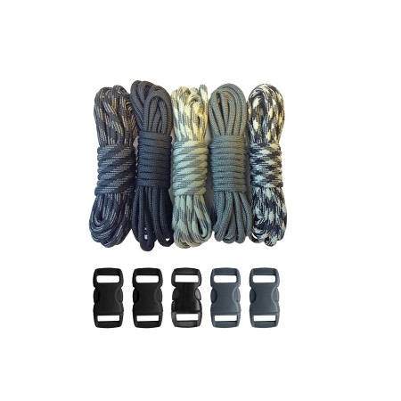 Paracord & Buckles Combo Kit - Rainbow