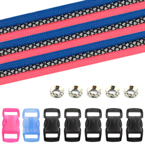 West Coast Paracord Anillos en D de plástico, acabado negro, para