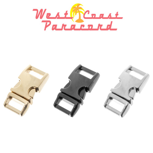 Curved Side Release Buckle : Metal : Various Colours