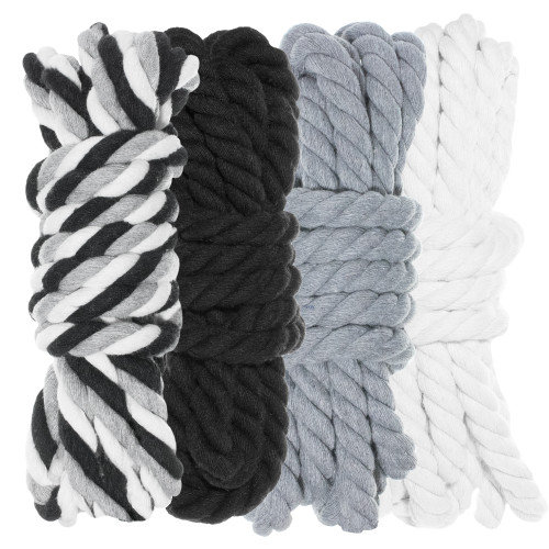 1/4 Twisted Cotton Rope Kit - Grayscale