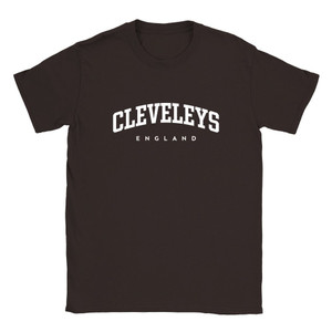 Cleveleys T Shirt which features white text centered on the chest which says the Town name Cleveleys in varsity style arched writing with England printed underneath. Cleveleys T Shirt which features white text centered on the chest which says the Town name Cleveleys in varsity style arched writing with England printed underneath.
