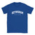 Keynsham T Shirt which features white text centered on the chest which says the Town name Keynsham in varsity style arched writing with England printed underneath.