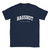 Bagshot T Shirt which features white text centered on the chest which says the Village name Bagshot in varsity style arched writing with England printed underneath.