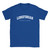 Longforgan T Shirt which features white text centered on the chest which says the Village name Longforgan in varsity style arched writing with Scotland printed underneath.