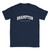 Brampton T Shirt which features white text centered on the chest which says the Village name Brampton in varsity style arched writing with England printed underneath.
