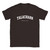 Talacharn T Shirt which features white text centered on the chest which says the Town name Talacharn in varsity style arched writing with Wales printed underneath. Talacharn T Shirt which features white text centered on the chest which says the Town name Talacharn in varsity style arched writing with Wales printed underneath.