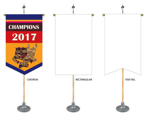 These gonfalon ceremonial banners take center stage at commencements, special events, parades, and championships, radiating pride, unity, and the grandeur of success.