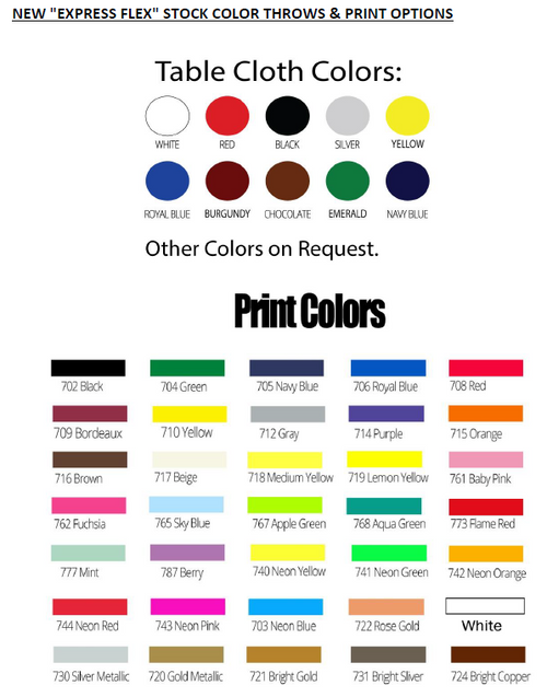 Table Throws Express FLEX