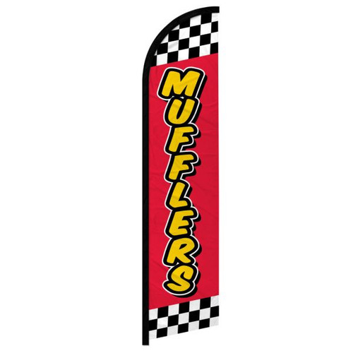 Banner Flag, Muffler (Red Checkered) Banner Flag, Muffler (Red Checkered)