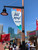 double sided avenue banner, street pole banner, city banner on light pole.  custom cut avenue banner.
