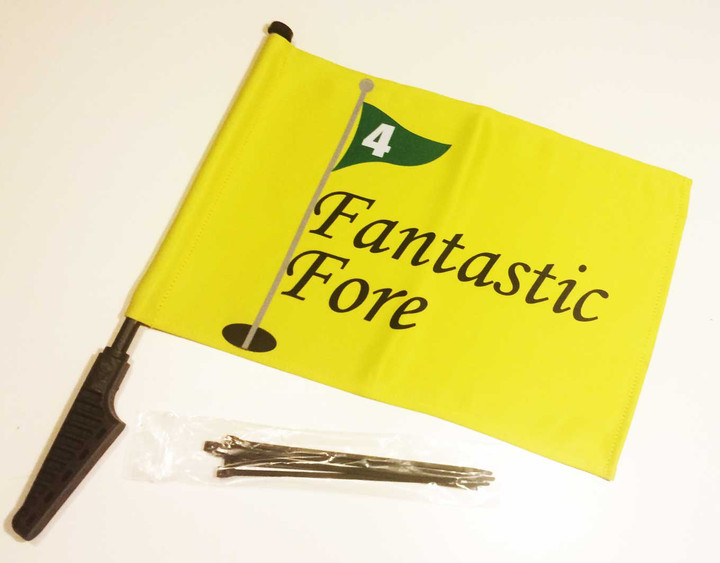 This customizable American Made 8in x 10in custom golf cart flag is the perfect blend of personalization and practicality for your golfing adventures. This customizable American Made 8in x 10in custom golf cart flag is the perfect blend of personalization and practicality for your golfing adventures.