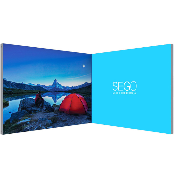 SEGO'Light Silicone Edge Graphics (SEG) Modular Lightbox Display Configuration B Double-Sided (Graphic Package)