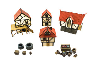 Medieval Town House Set with Scatter Terrain (Painted or Unpainted) Medieval Town House Set with Scatter Terrain (Painted or Unpainted)