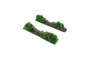 Battle Bocage Damaged Wall Sections x 2 Battle Bocage Damaged Wall Sections x 2