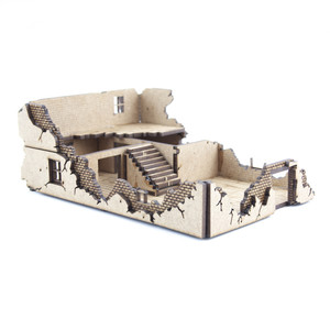 Destroyed MDF House 1 - 15mm Destroyed MDF House 1 - 15mm