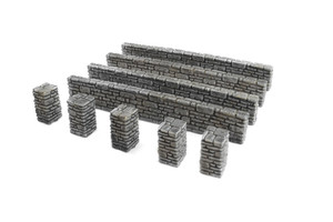 World at War Stone Wall and Pillar Sections