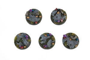 Dark Woodland Toadstool Bases x 5 (25mm) Dark Woodland Toadstool Bases x 5 (25mm)