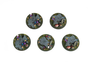 Dark Woodland Toadstool Bases x 5 (40mm) Dark Woodland Toadstool Bases x 5 (40mm)