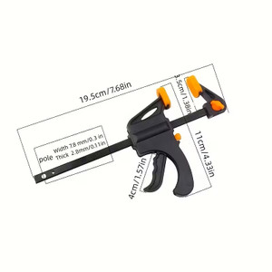 2 x 7-Inch F-Clamp – Quick Release Ratchet Squeeze Tool | Woodworking, Railway Baseboards & Wargaming Battleboards