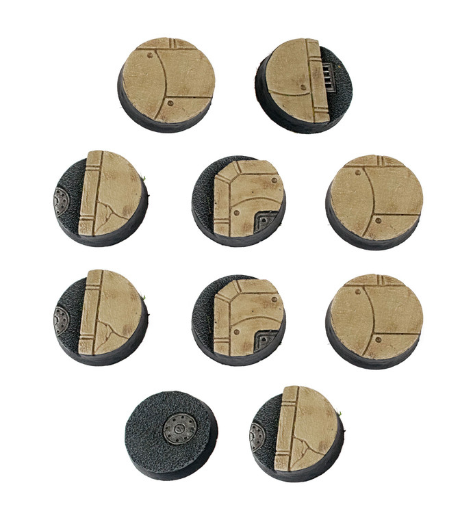 Industry of War Sci-Fi Street Round Bases x 10 (25mm)