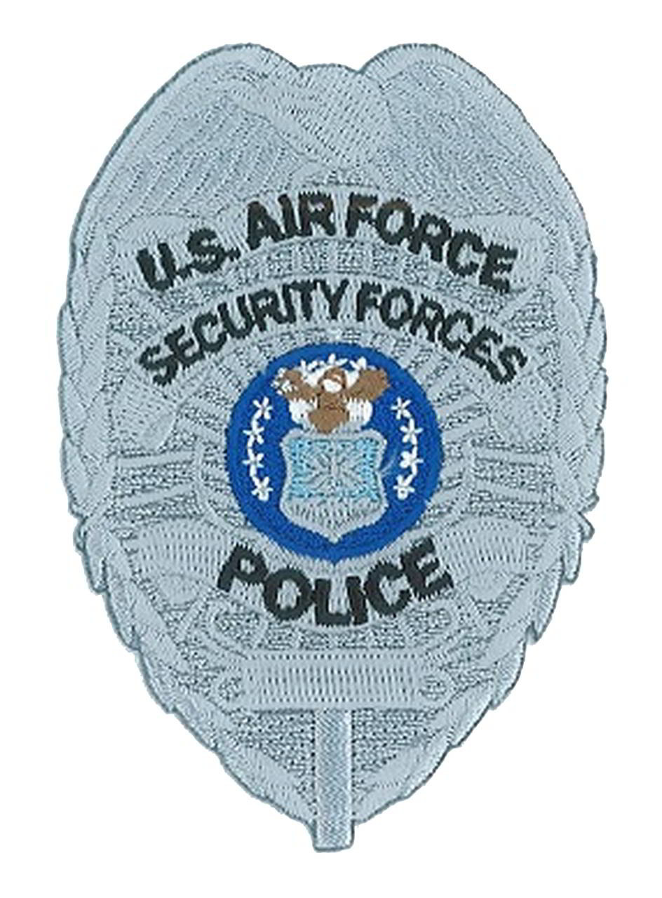 SECURITY OFFICER Badge Patch, Silver/Black, 3 Circle - Emblem