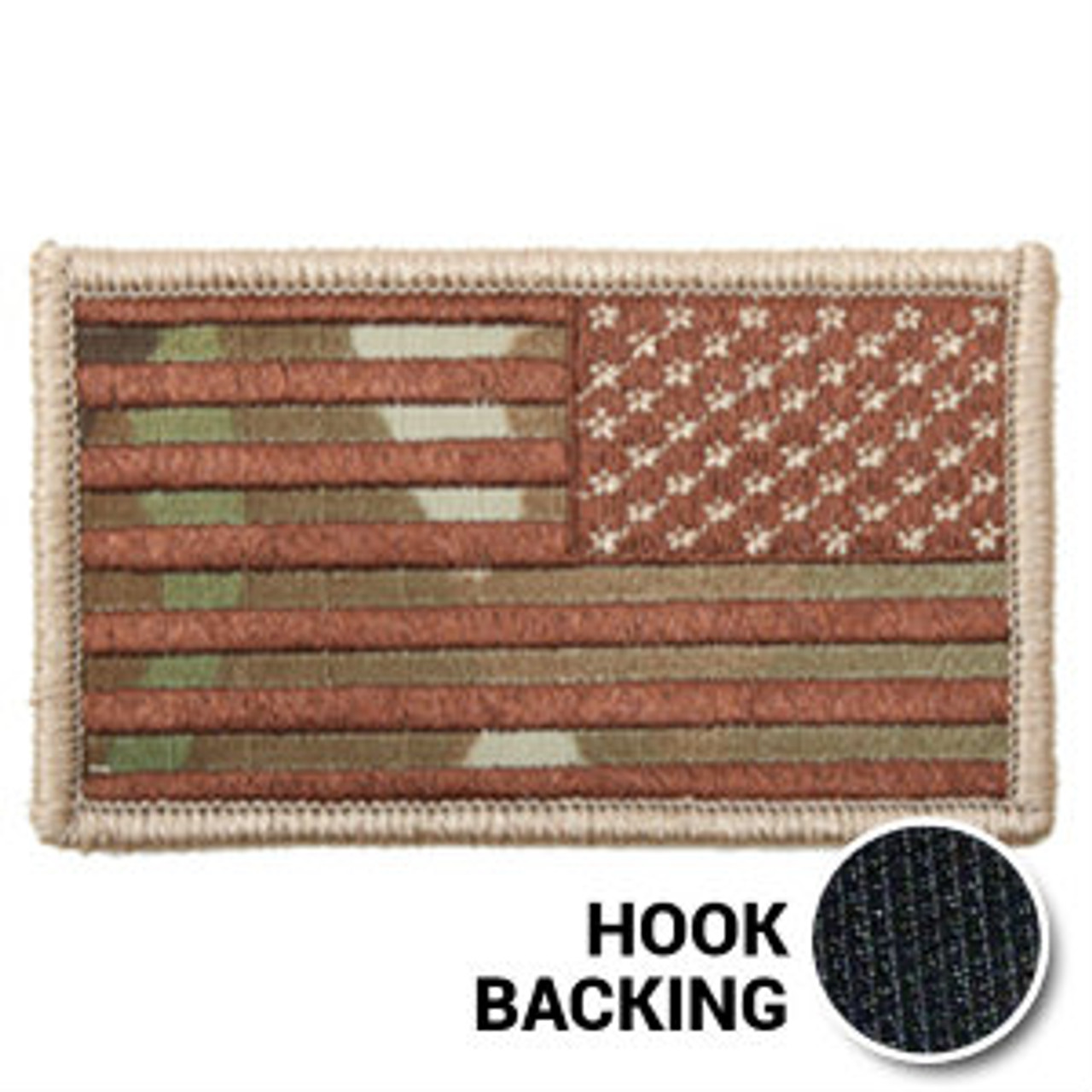 Reverse American Flag - Backwards Flag - Embroidered Plate Carrier Patch
