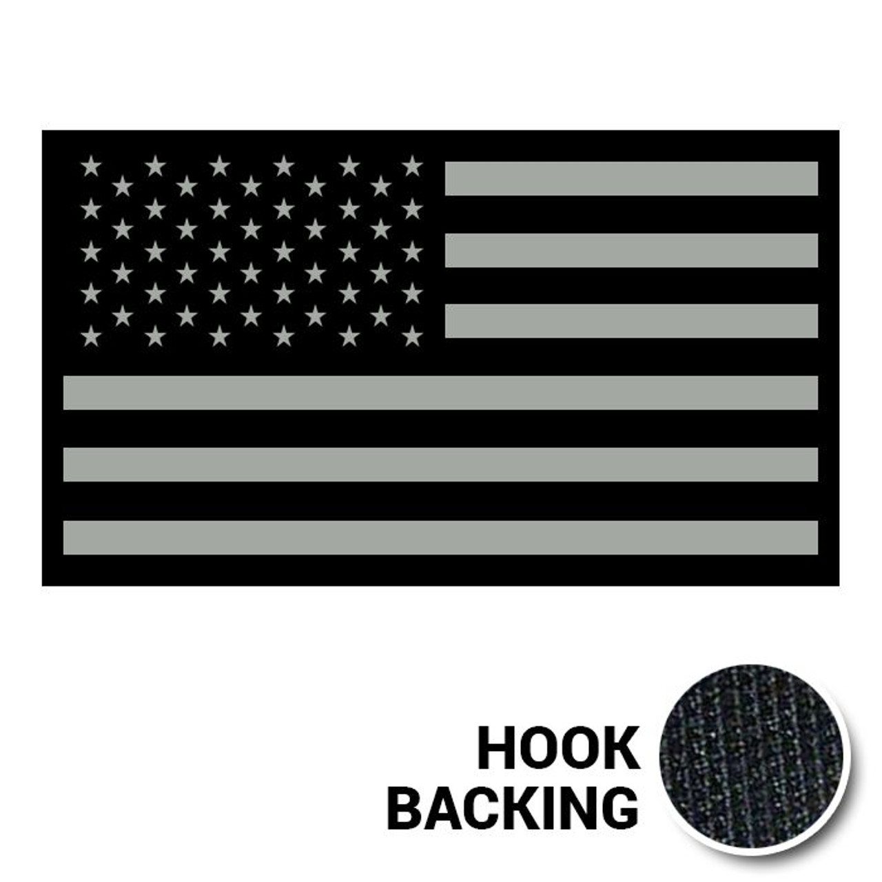American Flag Patch - IR (w/ Hook Back)