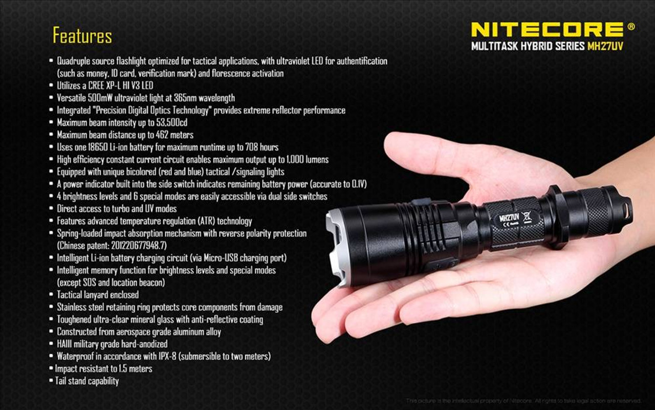 8'' Battery Powered Integrated LED Flashlight