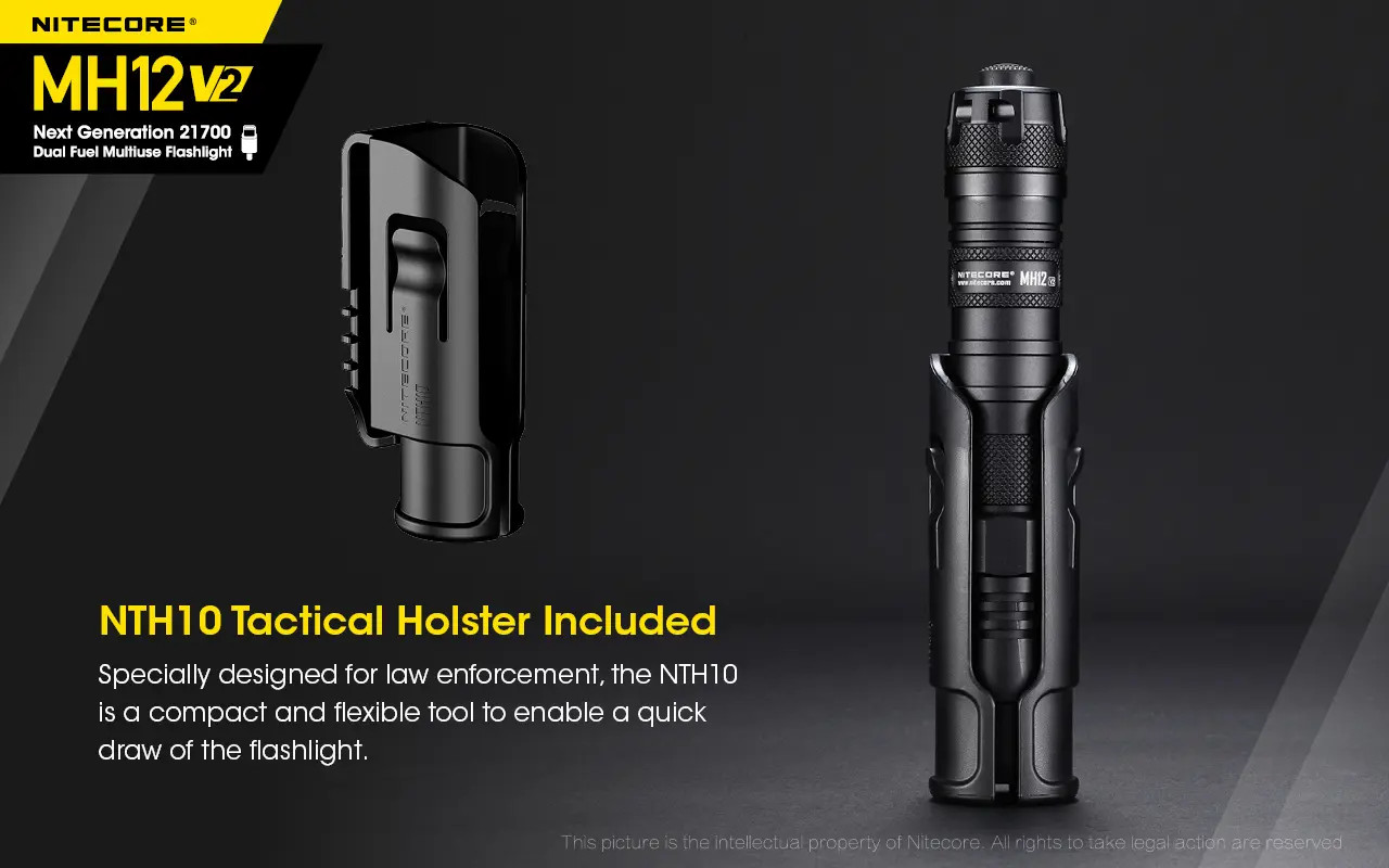 Nitecore MH12 V2 タクティカルフラッシュライト 1200ルーメン Amazon.com: Nitecore MH12 v2 1200 Lumen USB-C Rechargeable