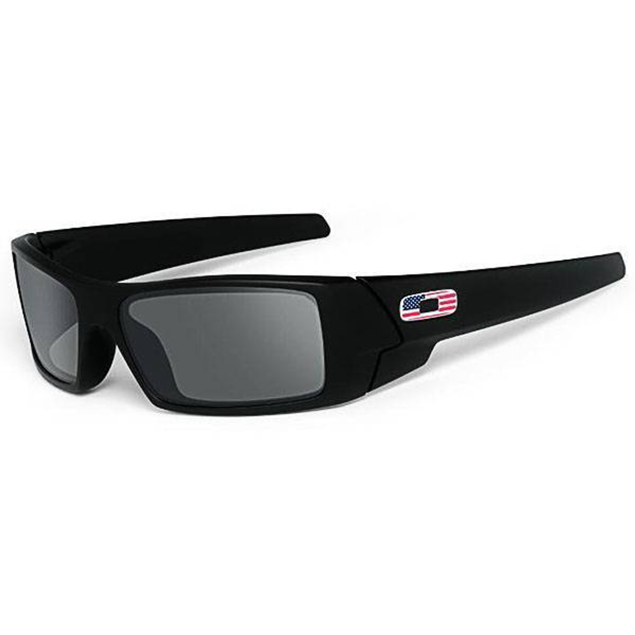 OAKLEY Gascan Sunglasses Matte Black/Prizm Grey SI USA FLAG RARE