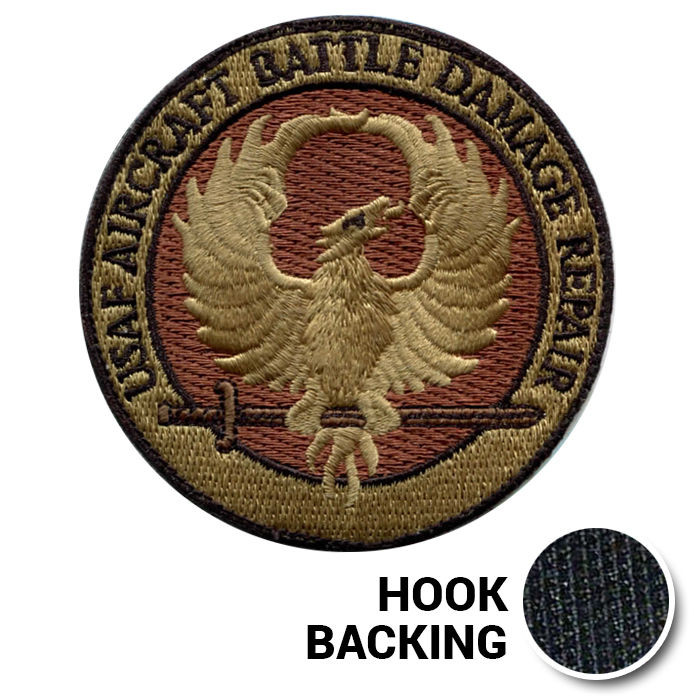 貴重品ミリタリーパッチ USAF USAF Aircraft Battle Damage Repair Patch, Embroidered - OCP (w