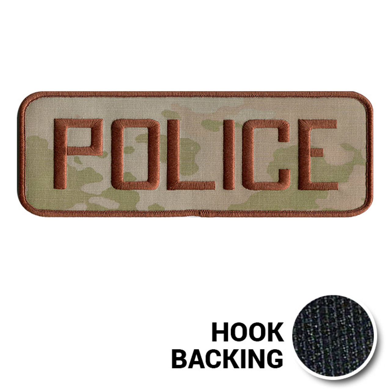  Police Embroidered Patches Hook and Loop, Durable