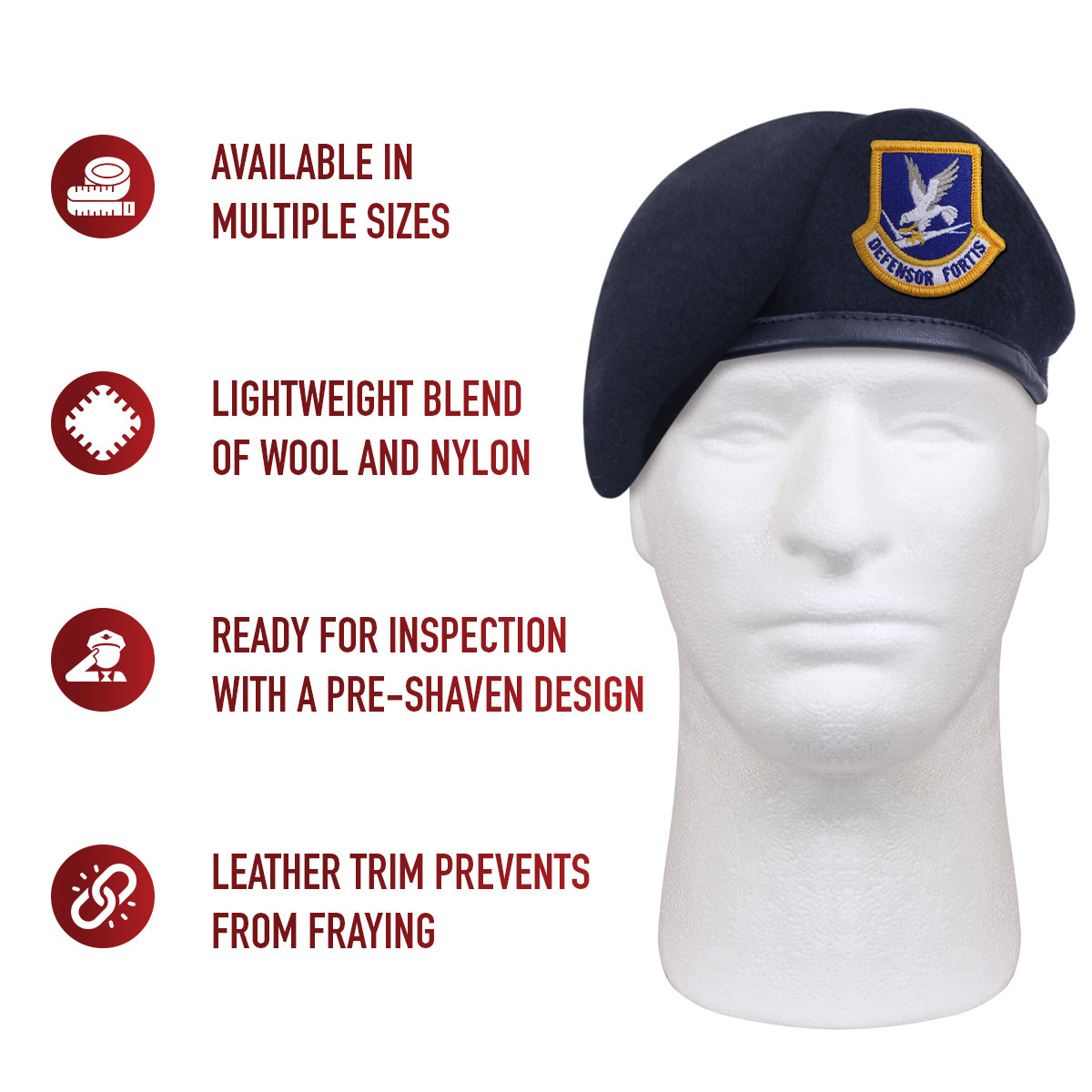 USAF Security Forces Beret - Defensor Fortis Beret, Inspection