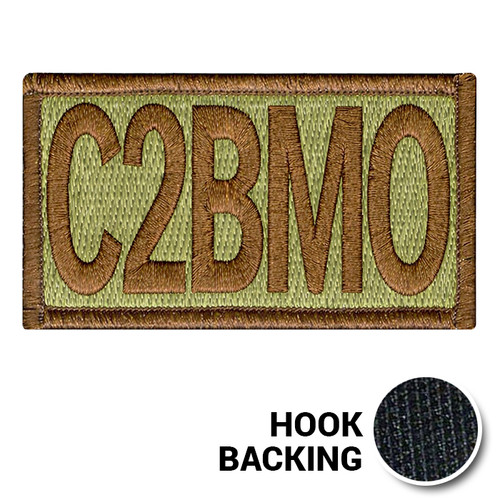 Embroidered Duty Identifier Tab - C2BMO - OCP, Bagby + Spice Brown Border (w/ Hook Back)