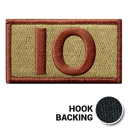 Embroidered Duty Identifier Tab - IO - OCP, Bagby + Spice Brown Border (w/ Hook Back)