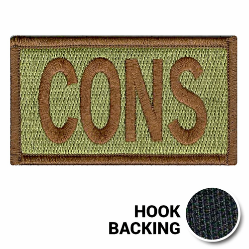 Embroidered Duty Identifier Tab - CONS - OCP, Bagby + Spice Brown Border (w/ Hook Back)
