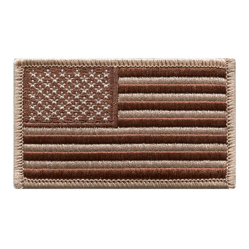 Sew on desert embroidered American flag patch
