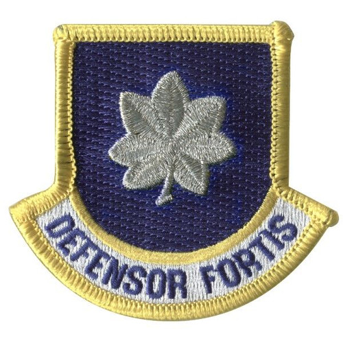 Defensor Fortis flash patch with Lt. Colonel rank for Security Forces beret