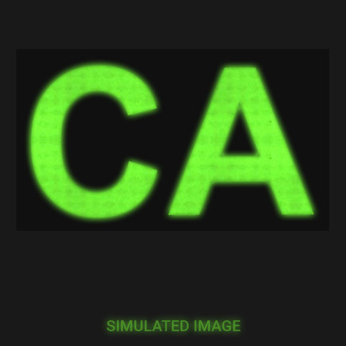 CA IR Duty Identifier Tab Patch with hook backing