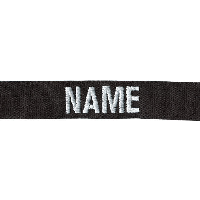 Sew On Black Name Tape from Kel-Lac